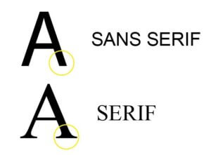 Différences entre les typographies sans serif et serif